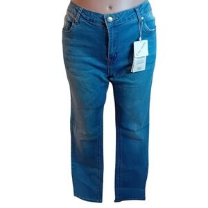 New NWT P&Co Denim Jeans Straight Leg Comfort Stretch Blue Medium Wash Casual XL